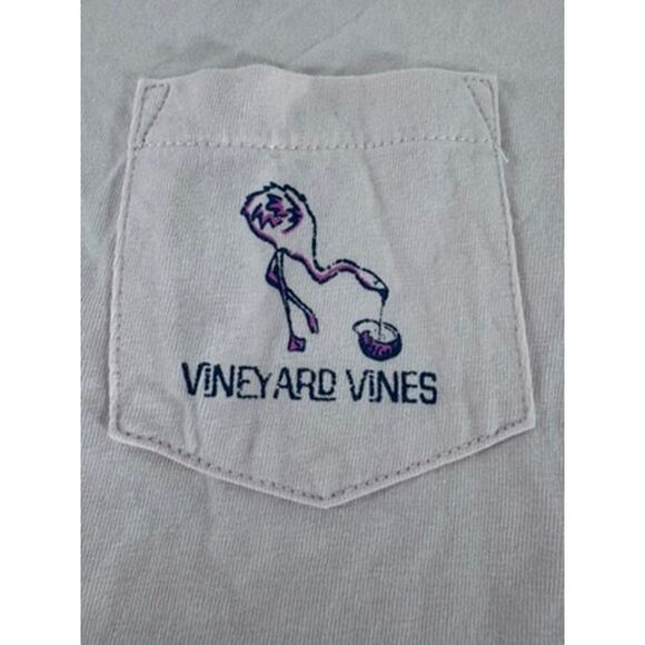 "Vineyard Vines" Pink Pocket T-Shirt SZ XL Flamingo Beach Pocket Sailboat Summer - Picture 6 of 10